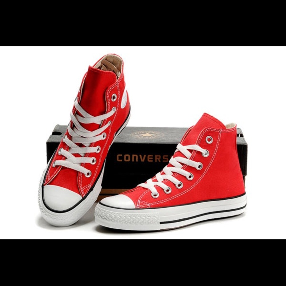 Red Converse Hightop Sneakers